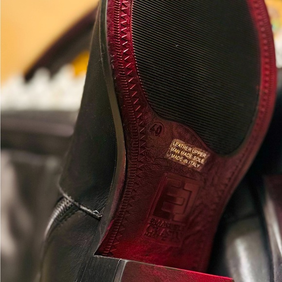 Emanuele Crasto Double-zipper Premium Leather Riding Boots, Size 9M, Black NWT - Picture 5 of 7